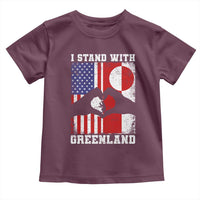 I Stand With Greenland Toddler T Shirt Greenlander US Flag Greenland American Usa America