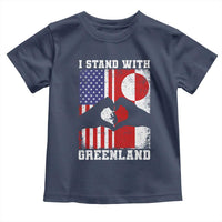 I Stand With Greenland Toddler T Shirt Greenlander US Flag Greenland American Usa America