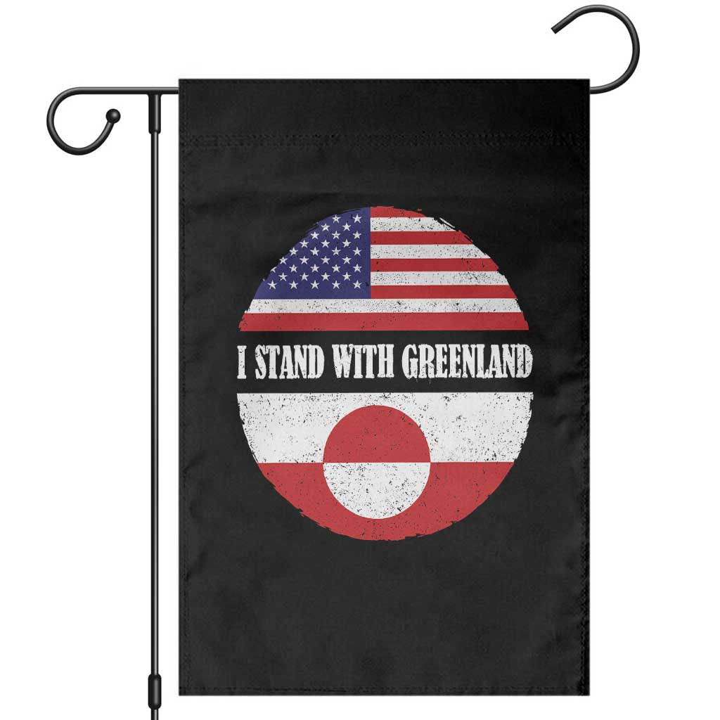 I Stand With Greenland Garden Flag Political Protest Greenlander American Flag