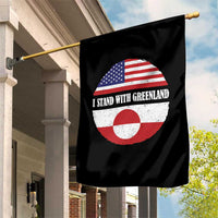 I Stand With Greenland Garden Flag Political Protest Greenlander American Flag