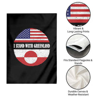 I Stand With Greenland Garden Flag Political Protest Greenlander American Flag