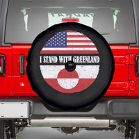 I Stand With Greenland Spare Tire Cover Political Protest Greenlander American Flag