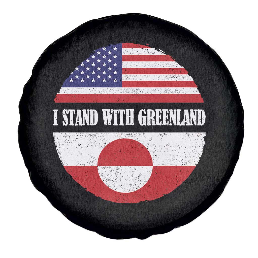 I Stand With Greenland Spare Tire Cover Political Protest Greenlander American Flag