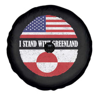 I Stand With Greenland Spare Tire Cover Political Protest Greenlander American Flag