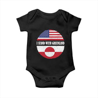 I Stand With Greenland Baby Onesie Political Protest Greenlander American Flag