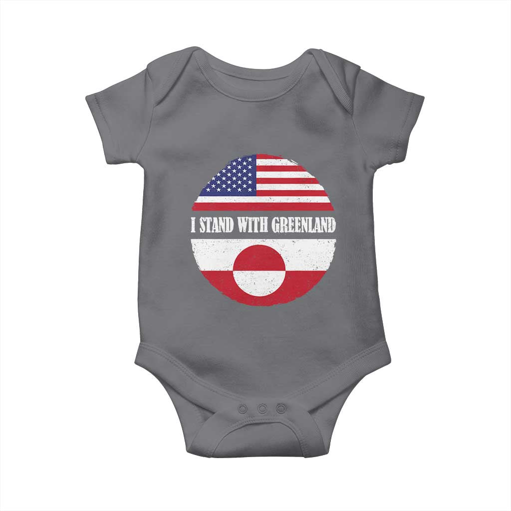 I Stand With Greenland Baby Onesie Political Protest Greenlander American Flag