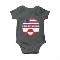 I Stand With Greenland Baby Onesie Political Protest Greenlander American Flag