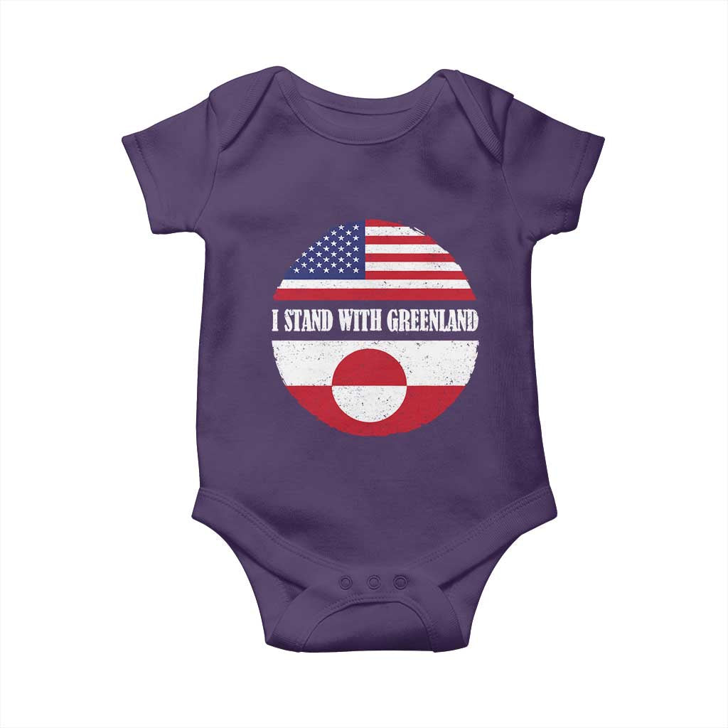 I Stand With Greenland Baby Onesie Political Protest Greenlander American Flag