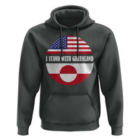 I Stand With Greenland Hoodie Political Protest Greenlander American Flag