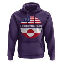 I Stand With Greenland Hoodie Political Protest Greenlander American Flag