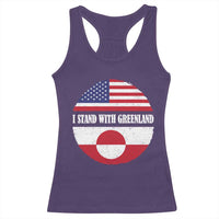 I Stand With Greenland Racerback Tank Top Political Protest Greenlander American Flag