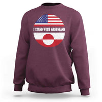I Stand With Greenland Sweatshirt Political Protest Greenlander American Flag