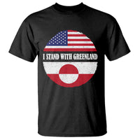 I Stand With Greenland T Shirt Political Protest Greenlander American Flag