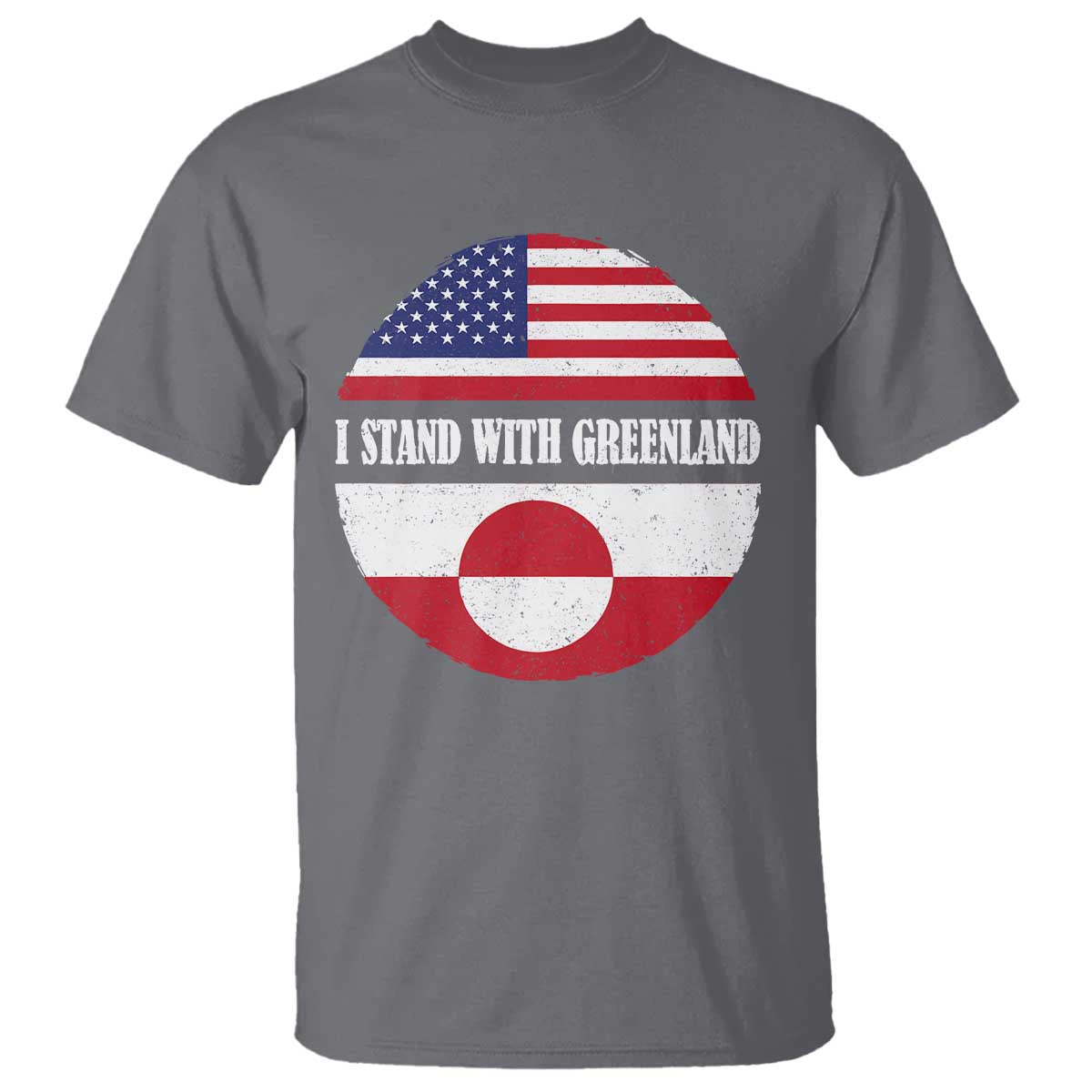 I Stand With Greenland T Shirt Political Protest Greenlander American Flag