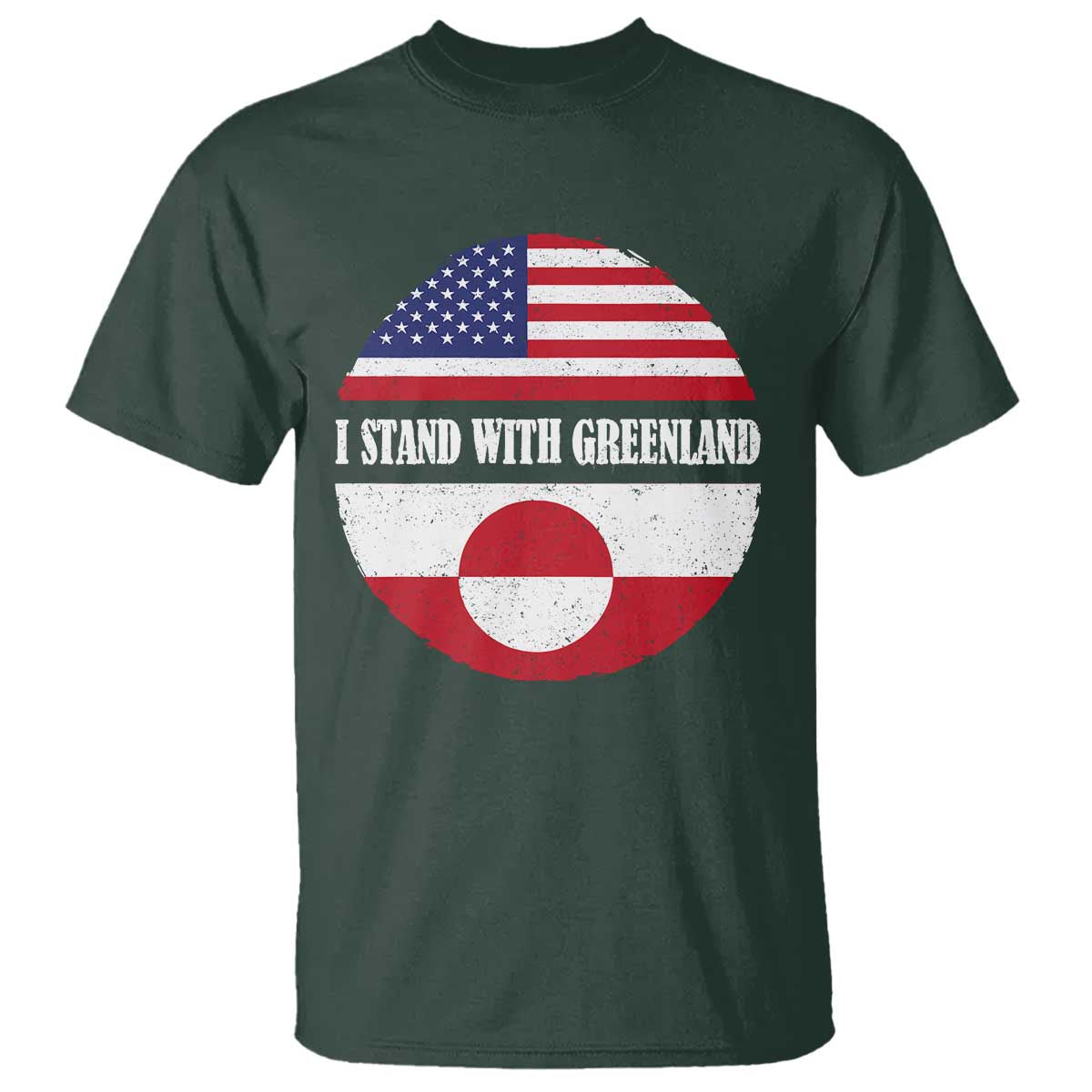 I Stand With Greenland T Shirt Political Protest Greenlander American Flag