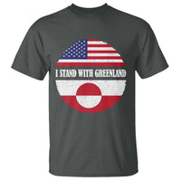 I Stand With Greenland T Shirt Political Protest Greenlander American Flag
