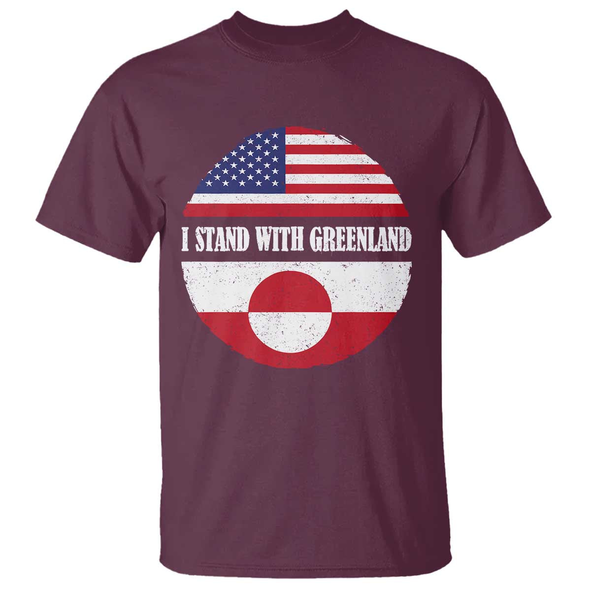 I Stand With Greenland T Shirt Political Protest Greenlander American Flag