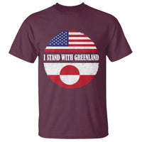 I Stand With Greenland T Shirt Political Protest Greenlander American Flag