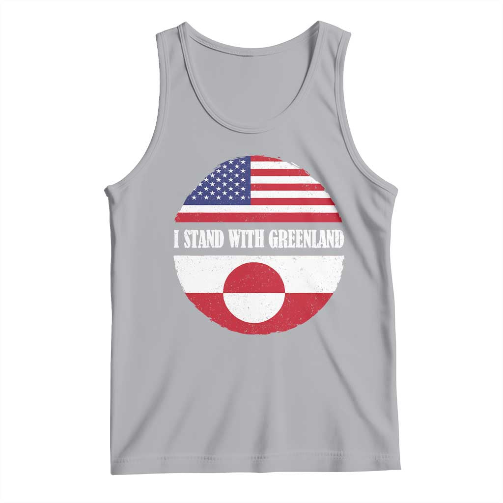 I Stand With Greenland Tank Top Political Protest Greenlander American Flag