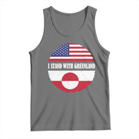 I Stand With Greenland Tank Top Political Protest Greenlander American Flag