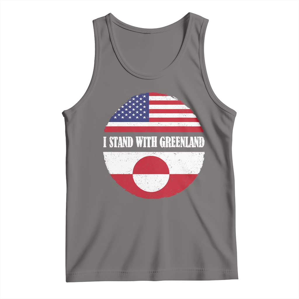 I Stand With Greenland Tank Top Political Protest Greenlander American Flag