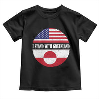 I Stand With Greenland Toddler T Shirt Political Protest Greenlander American Flag