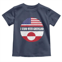 I Stand With Greenland Toddler T Shirt Political Protest Greenlander American Flag