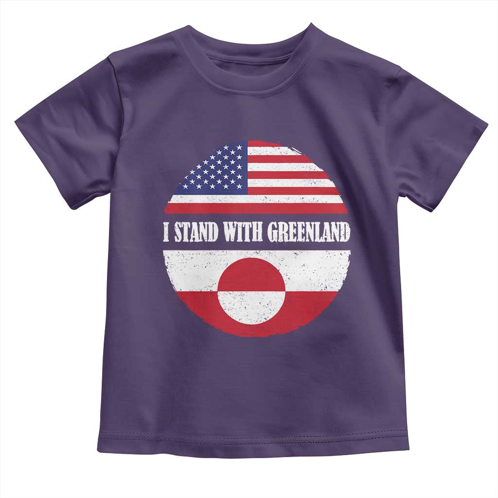 I Stand With Greenland Toddler T Shirt Political Protest Greenlander American Flag