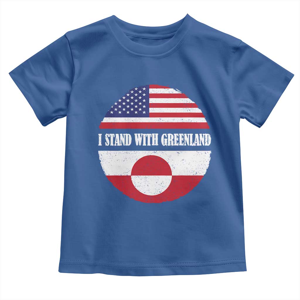 I Stand With Greenland Toddler T Shirt Political Protest Greenlander American Flag