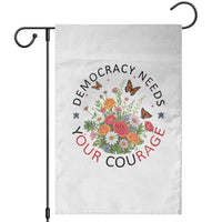 Pro Democracy Garden Flag Human Rights Our Rage Protest Floral FDT