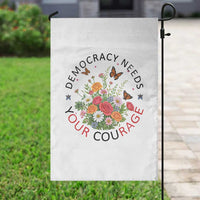 Pro Democracy Garden Flag Human Rights Our Rage Protest Floral FDT