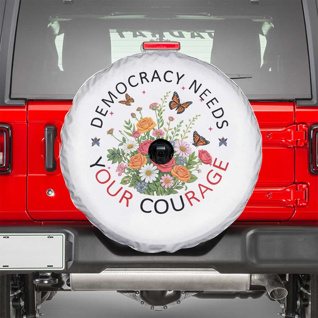 Pro Democracy Spare Tire Cover Human Rights Our Rage Protest Floral FDT