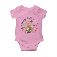 Pro Democracy Baby Onesie Human Rights Our Rage Protest Floral FDT