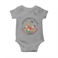 Pro Democracy Baby Onesie Human Rights Our Rage Protest Floral FDT