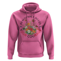 Pro Democracy Hoodie Human Rights Our Rage Protest Floral FDT