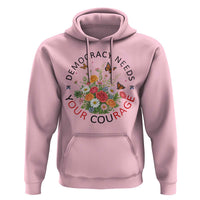 Pro Democracy Hoodie Human Rights Our Rage Protest Floral FDT