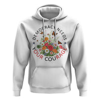 Pro Democracy Hoodie Human Rights Our Rage Protest Floral FDT