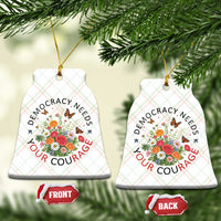 Pro Democracy Ceramic Ornament Human Rights Our Rage Protest Floral FDT