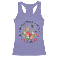 Pro Democracy Racerback Tank Top Human Rights Our Rage Protest Floral FDT