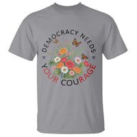 Pro Democracy T Shirt Human Rights Our Rage Protest Floral FDT