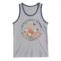 Pro Democracy Tank Top Human Rights Our Rage Protest Floral FDT