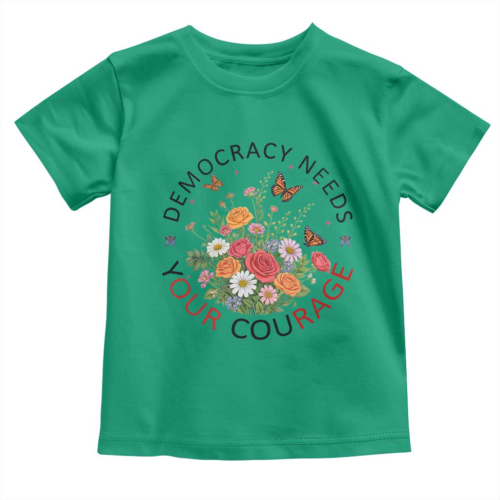 Pro Democracy Toddler T Shirt Human Rights Our Rage Protest Floral FDT