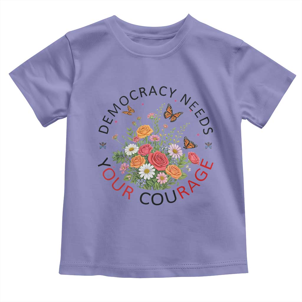 Pro Democracy Toddler T Shirt Human Rights Our Rage Protest Floral FDT