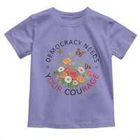 Pro Democracy Toddler T Shirt Human Rights Our Rage Protest Floral FDT