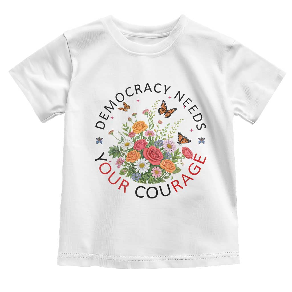 Pro Democracy Toddler T Shirt Human Rights Our Rage Protest Floral FDT