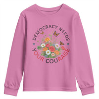 Pro Democracy Youth Sweatshirt Human Rights Our Rage Protest Floral FDT