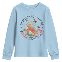 Pro Democracy Youth Sweatshirt Human Rights Our Rage Protest Floral FDT