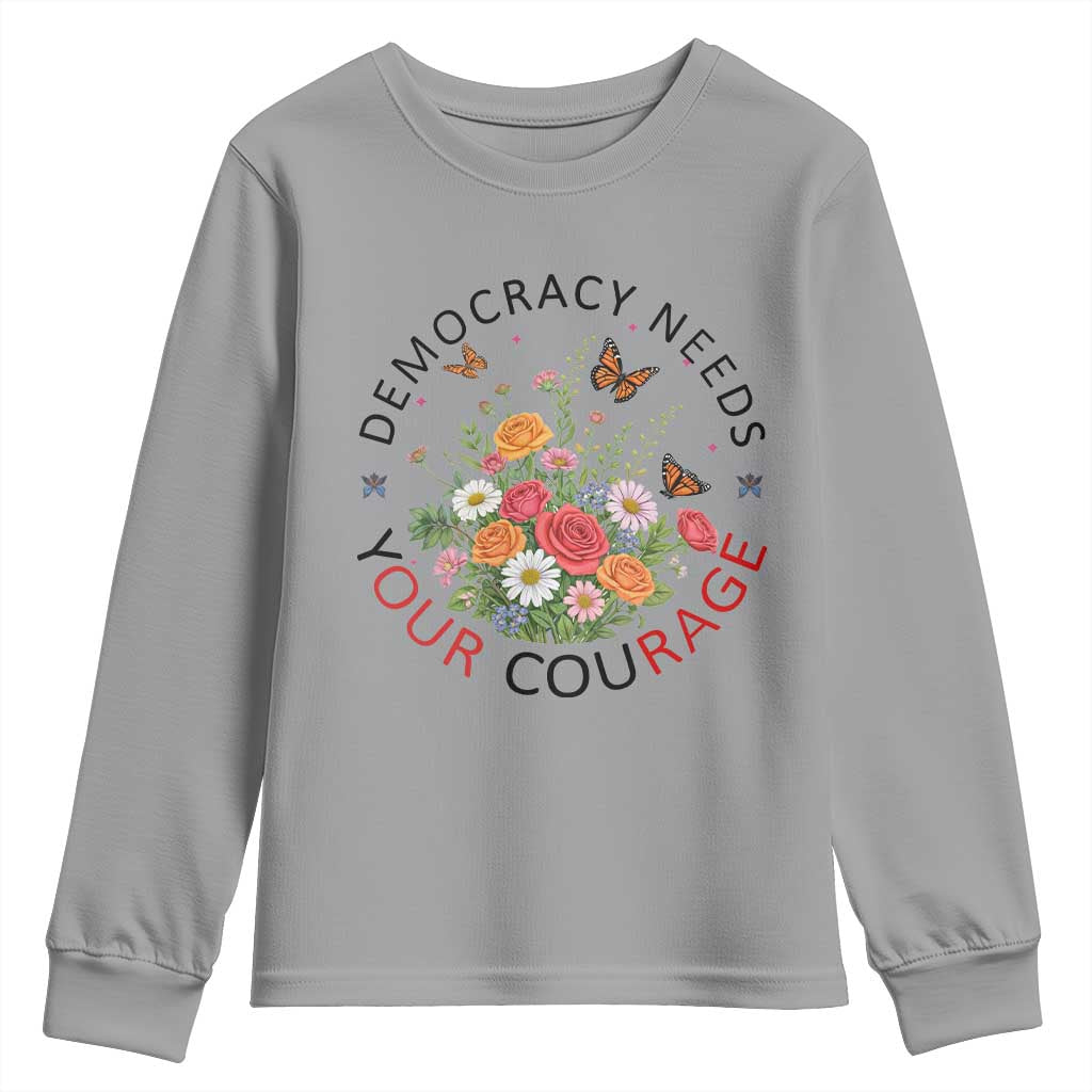 Pro Democracy Youth Sweatshirt Human Rights Our Rage Protest Floral FDT