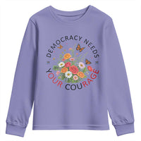 Pro Democracy Youth Sweatshirt Human Rights Our Rage Protest Floral FDT
