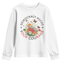 Pro Democracy Youth Sweatshirt Human Rights Our Rage Protest Floral FDT